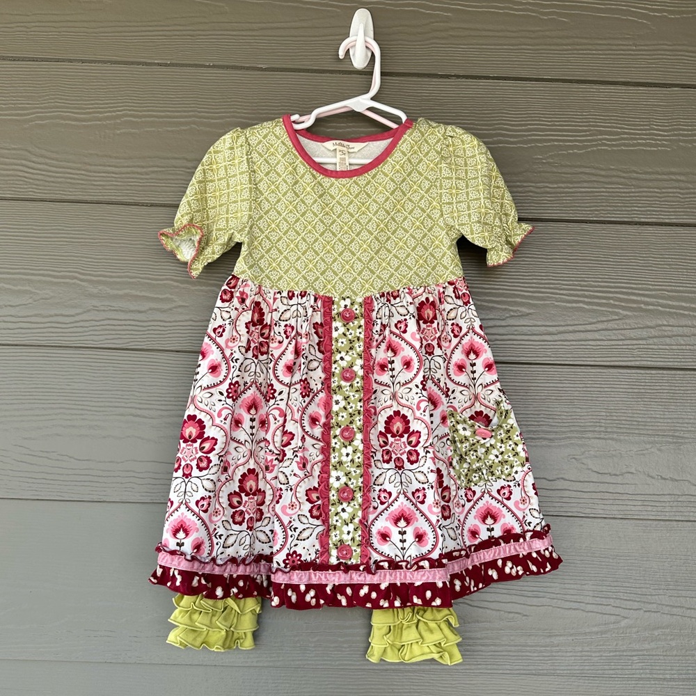 Matilda Jane Floral Patterned Dress and Pants Set Size 4
